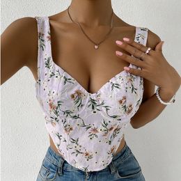 Bohemian Flower Embroidery T-Shirt Women Blusas Sleeveless Bow Slim Crop Top Summer Fashion Ladies Blouse