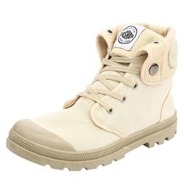 Boots 2023 Canvas Shoe Style Fashion High top Military Ankle Casual Female High Quality 230628