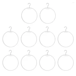 Hangers 10 Pcs Bikini Hanger Showing Rack White Scarf Women Shelf Wall Mount Circle-shape Swimsuit