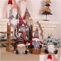 Christmas Decorations Handmade Santa Tomte Gnome Tree Pendants Hanging Ornaments Year Xmas Home Party Decoration Jk2009Xb Drop Deliv Dhmel