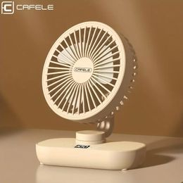 Cafele Oscillating Desk Fan,Portable Table Fan,2000mAh Rechargeable USB Battery Powered,Quiet Personal Fan,Dual Adjustable Angle Desktop