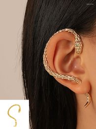 Stud Earrings European And American Winding Ear Hanging Snake Shaped Punk Retro Exaggerated Design