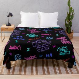 Blankets Jinx Arcane | Graffiti Sheet Sticker Throw Blanket Velor Large 5 sizes 200x180cm 230628