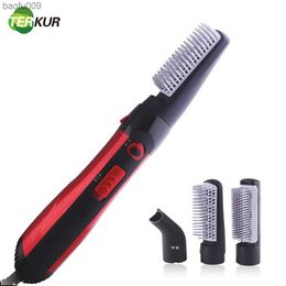 Electric Hair Dryer Comb Straightener 2 Speed Blower Hot Air Brush Anti-ironing 3 in1 Salon Multi-function Curler Styling Tools L230520