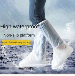 Dust Cover Reusable Water Proof Shoe Long Length Slip resistant Zipper Rain Boots Overshoes Waterproof Rainy Days Useful Tools 230628