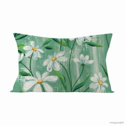 Cushion/Decorative Farmhouse case 19.6x11.8in Spring Flower Cushion Case Spring Decorations For Sofa Couch Housewear Furnishings R230629