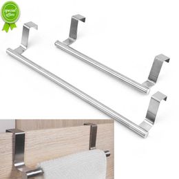 New Towel Racks Over Kitchen Cabinet Door Towel Rack Bar Hanging Holder Bathroom Shelf Rack Home Organizer Long Wall Hook Door Hook