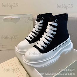 Boots High Version Color Matching Thick Soled Top Canvas Shoes 2023 Spring/summer Fashion New Style Original Label Correct Letter babiq05