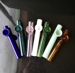 Glass Smoking Pipes Manufacture Hand-blown hookah Bongs Colourful funnel chimney