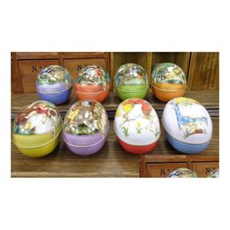 Party Favor Easter Decoration Cabochons Fashion Eggs Tin Candy Storage Box 8 All Pattens Available Now Drop Delivery Home Garden Fes Dhehe