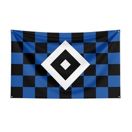 Banner Flags 3x5 Hamburger SV Flag Polyester Printed Racing Sport For Decor 230629