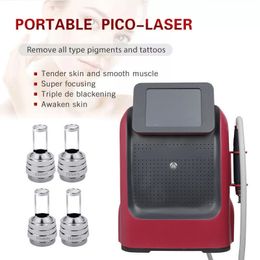 Portable Picosecond 4 Wavelength 532/755/1064nm Laser Tattoo Removal Skin Whitening Skin Care Q Switched Nd Yag Laser Device For Beauty Salon Equipment
