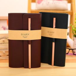 Leather Notebook Business Stationery 2 Colours Office Notebooks Diary Journal Sketchbook Refill Paper A Gift