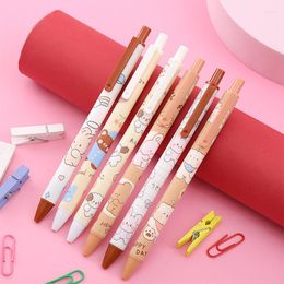 1/4 Pcs Kawaii Cartoon Bear Press Pen Cute Ball-point Gel Pens School Office Writing Supplies Korean Stationery