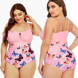 Women's Swimwear Multi-color Plus Size Swimsuit One-Piece Big Ladies Slimming Bikins