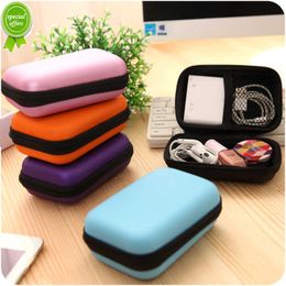 Hard Zipper Bag Mobile Phone Charger Protection Bag Mobile Hard Disc Case U Disc Data Cable Headphone Min Storage Pocket Pouch