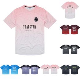 Trapstar Football Jersey Mens t Shirt Designer Short Sleeve Summer Cause Hip Hop Street Tops W78b