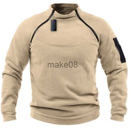 Men's Hoodies Sweatshirts Men's sweater loose solid color outdoor warm breathable tactics J230629