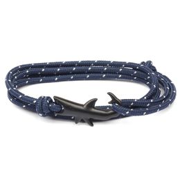 Classic Design Multi Layered Black Shark Charm Bracelet Jewelry for Gift