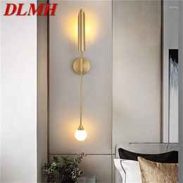 Wall Lamp DLMH Modern Simple Indoor Gold Sconces Light Fixtures Living Room Bedroom Corridor Decorate