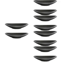 Dinnerware Sets 10 Pcs Seafood Sushi Plate Decorative Tray Jewellery Serving Dishes Entertaining Ingot Shaped Party Snack Tableware Spaghetti