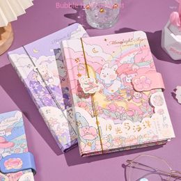 Cute Hand Ledger Notebook Children's Cartoon Japanese Creative Full Color Page Magnetic Buckle This Diary