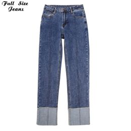 Jeans High Waist Straight Leg Stretchy Cuffed Capris Jeans Mom Women's Striped Ripped Distressed Ankle Length Skinny Cut Denim Pants