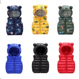 Waistcoat Autumn Children Warm Down Vest Baby Cotton Kids Outerwear Clothing Boys Girls Hooded Jackets 230630