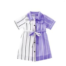 Girl Dresses Kids Girls' Dress Colour Block Short Sleeve Casual Cute Daily Cotton Shirt Tulle Long Bridesmaid Snowflake Girls