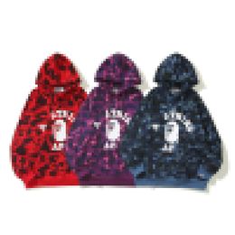 A Bathing A Ape Camo Hoodie Pullover College Logo Cotton