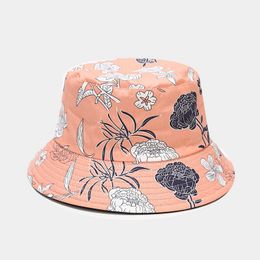Bucket Hat Women Summer Sun Beach Reversible Flower Outdoor Fishing Breathable Accessory Teenagers Cap