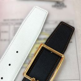 H belt 38MM man belt designer belt designer real calfskin made of titanium steel gold-plated factory direct sales popular luxury exquisite gift with box 016