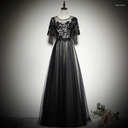 Party Dresses Black Bride Long Lace Dress Womens Noble Chinese Style Elegant Qipao Luxury Wedding Evening Dinner Gowns Vestido