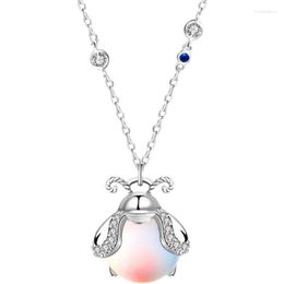 Pendant Necklaces Firefly Necklace Female Tide Net Red Forest Cold Wind Niche Design Sense Moonstone Clavicle Chain