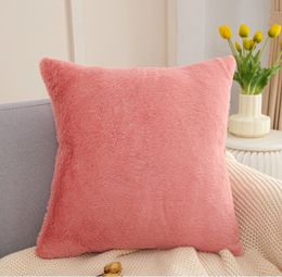Luxury Plush Throw Pillow Cases Shaggy Soft Chair Sofa Cushion Cover Home Bedroom Livingroom Pillow Cover Fluffy Faux Fur