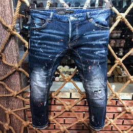 DSQ PHANTOM TURTLE Men's Jeans Mens Luxury Designer Jeans Skinny Ripped Cool Guy Causal Hole Denim Fashion Brand Fit Jeans Me310Z