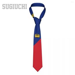Bow Ties Liechtenstein Flag Emblem Men Women Neck Casual Plaid Tie Suits Slim Wedding Party Business Necktie Gravatas