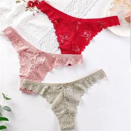 Underwear Sexy Women Panties G String Thong Pack Seamless Lace Panties Solid Colour Transparent Underwear Lingerie Women209v