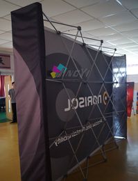 Hot Sale Custom Aluminium Fabric Backdrop Pop Up Display Stand for Wall Banner display rack stand pop up banner