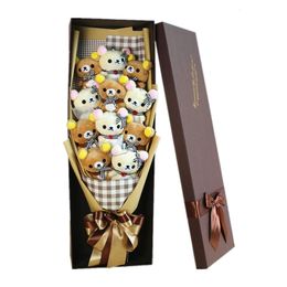 Plush Dolls Cute Teddy Bear Stuffed Animal Plush Toy Cartoon Bouquet Gift Box Creative Birthday Valentine's Day Christmas Gift 230629