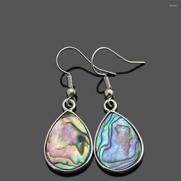 Dangle Earrings Natural Abalone Shell Mother Of Pearl Water Tear Drop Vintage Style Women's Jewelry