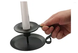 Candle Holders Holder - Vintage/Retro Style Classic Look Taper Candlestick Matte Black