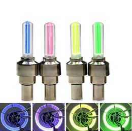 Firefly Spoke LED Wheel Valve Stem Cap Tire Motion Neon Light Lamp For Bike Bicycle Car Motorcycle Safety Lighting Cycling Accessories