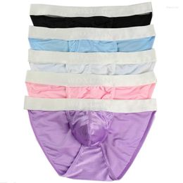 Underpants 5Pcs/Lot Men Underwear Briefs Sexy Men's Lingerie Bikini Bulge Pouch Panties Breathable Males Jockstrap Gays