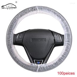 Steering Wheel Covers 100pcs/lot Universal Disposable Plastic Cover /white Steering-wheel 4S Shop Dedicated