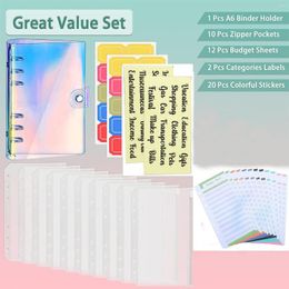 Notebook Binder Organiser Cash Envelopes Stickers For Budget Travel Schedule Planner Budgeting Money Saving