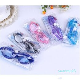 Kids Antifog Waterproof Swimming Goggles for Children Diving Glasses With Earplugs Silicone Swimming Eyewear Eyeglasses 100