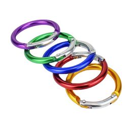 Aluminum Alloy Plated Gate Spring O-Ring Buckles Clips Carabiner Purses Handbags Round Push Trigger Snap Carabiner