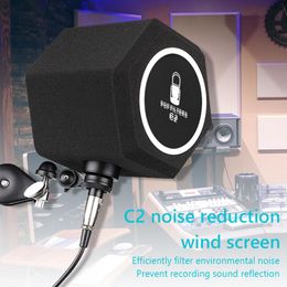 Number C2 Universal Studio Mic Screen Detachable Recording Live Microphone Antiinterference Noise Reduction Windproof Screen 5575mm