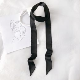 Sarongs Luna Dolphin Women N Long Scarf 200x5cm Solid Colour Chiffon Silk Rubber Red Tie Black Bag Ribbon Headbands Choker Streamer 230629